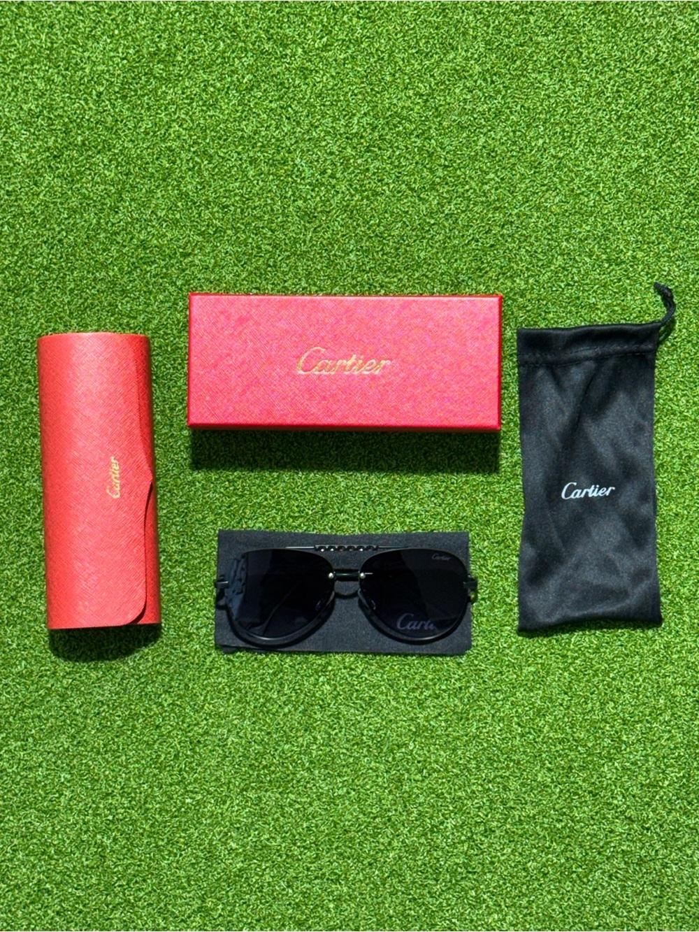 Cartier Black Sunglasses With Black Accents